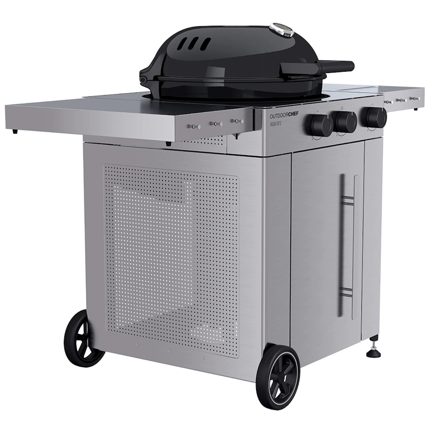 Outdoorchef Gaskugelgrill Arosa 570 G Premium Steel, Schwarz 4 Outdoorchef Gaskugelgrill Arosa 570 G Premium Steel, Schwarz – Bild 2