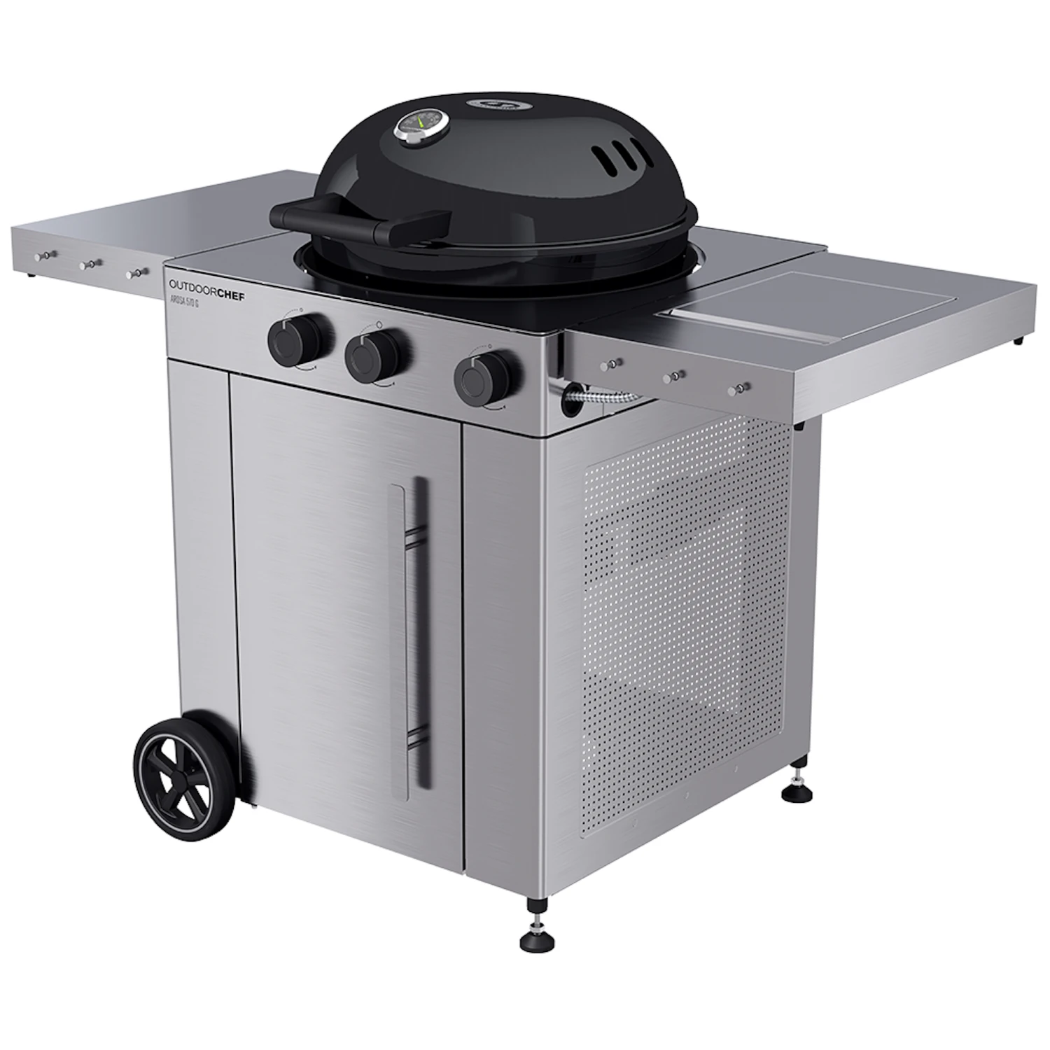 Outdoorchef Gaskugelgrill Arosa 570 G Premium Steel, Schwarz 6 Outdoorchef Gaskugelgrill Arosa 570 G Premium Steel, Schwarz – Bild 4