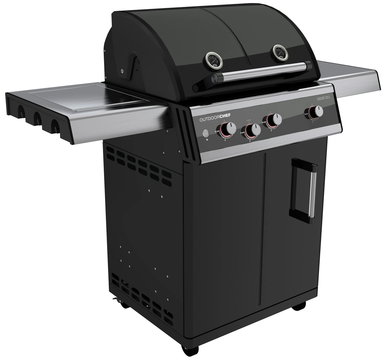 Outdoorchef Gasgrillstation Dualchef 325 G, Schwarz 5 Outdoorchef Gasgrillstation Dualchef 325 G, Schwarz – Bild 3