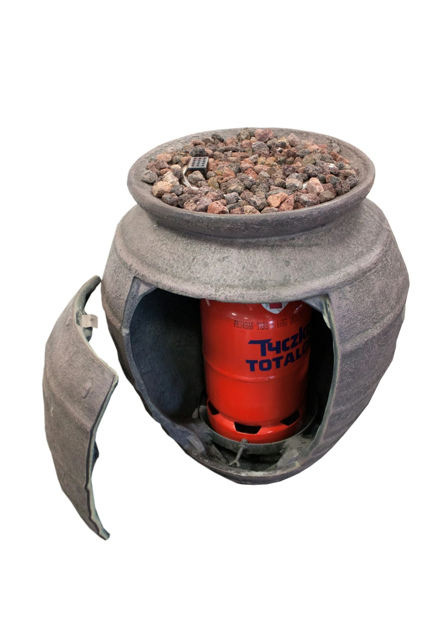 Gardenforma Gas Feuerstelle Katla, Keramik Antik Braun, Faserbeton 4 Gardenforma Gas Feuerstelle Katla, Keramik Antik Braun, Faserbeton – Bild 2