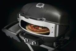 NAPOLEON Rotisserie Heavy Duty Für TravelQ (69282) -Grill Verkaufsgeschäft 69282 TQ PRO285 Rotisserie InUse Pizza