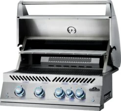 NAPOLEON 700-Series 32", Edelstahl, Einbau, Inkl. Drehspieß -Grill Verkaufsgeschäft BIG32RB Grillhead Ang Open KnobsOff Lit WarmingRackF 1