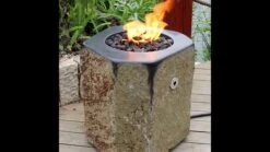 Gardenforma Gas Feuerstelle Derby Aus Basalt Naturstein Schwarz/braun -Grill Verkaufsgeschäft DuxpZetDMhg