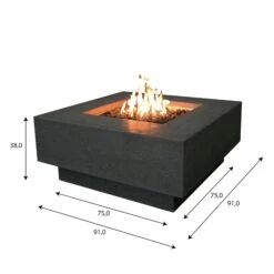 Gas Feuerstelle Manhattan Beton-Optik Dunkelgrau 7 Gas Feuerstelle Manhattan Beton-Optik Dunkelgrau -Grill Verkaufsgeschäft OFG103DG Manhatten Measurement