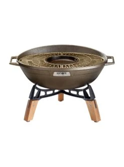 IGNIUM Taran Fire -Grill Verkaufsgeschäft TARAN Fire Feuerschale mit Grill seitlich Hersteller Ignium 300dpi