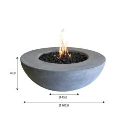 Gardenforma Gas Feuerstelle Ätna In Grauer Betonoptik -Grill Verkaufsgeschäft feuerstelle aetna beton optik grau 3