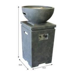 Gardenforma Gas Feuerstelle Kupe, Beton-Optik Dunkelgrau, Aus Faserbeton -Grill Verkaufsgeschäft feuerstelle kupe beton optik dunkelgrau 5