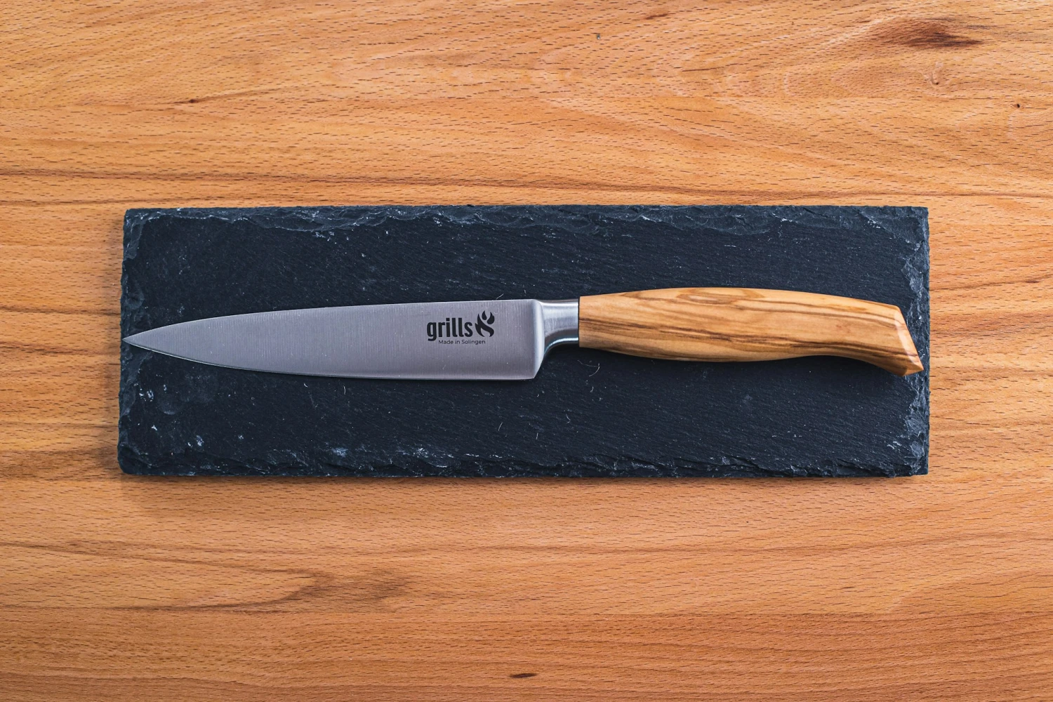 Grills.de Universalmesser Mit Olivenholzgriff 15cm 4 Grills.de Universalmesser Mit Olivenholzgriff 15cm – Bild 2