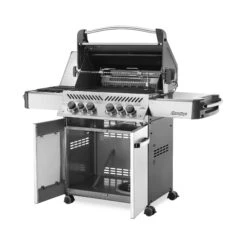 NAPOLEON Prestige 500 Edelstahl, Erdgas -Grill Verkaufsgeschäft p500Stainless angle open